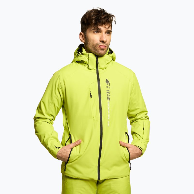 Kurtka narciarska męska 4F KUMN003 canary green