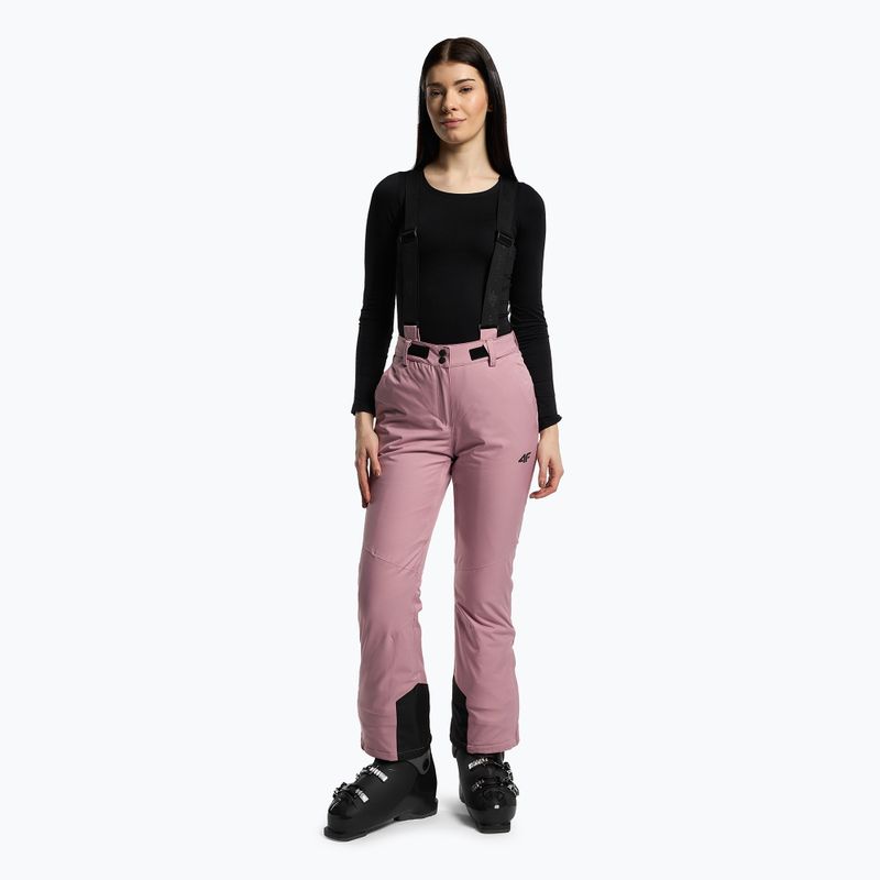 Spodnie narciarskie damskie 4F SPDN002 dark pink