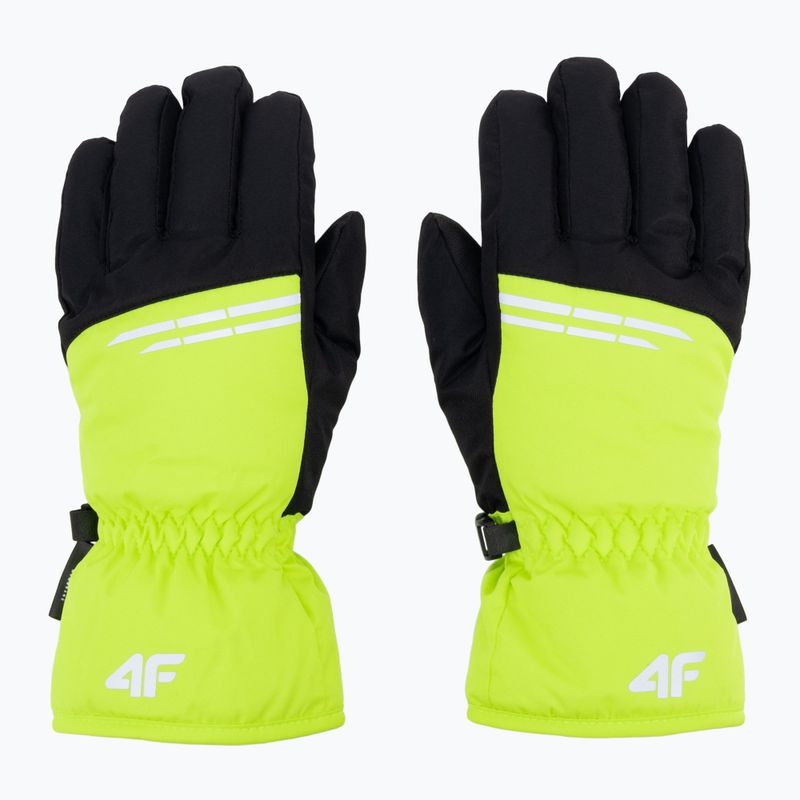 Rękawice narciarskie dziecięce 4F M038 canary green 3