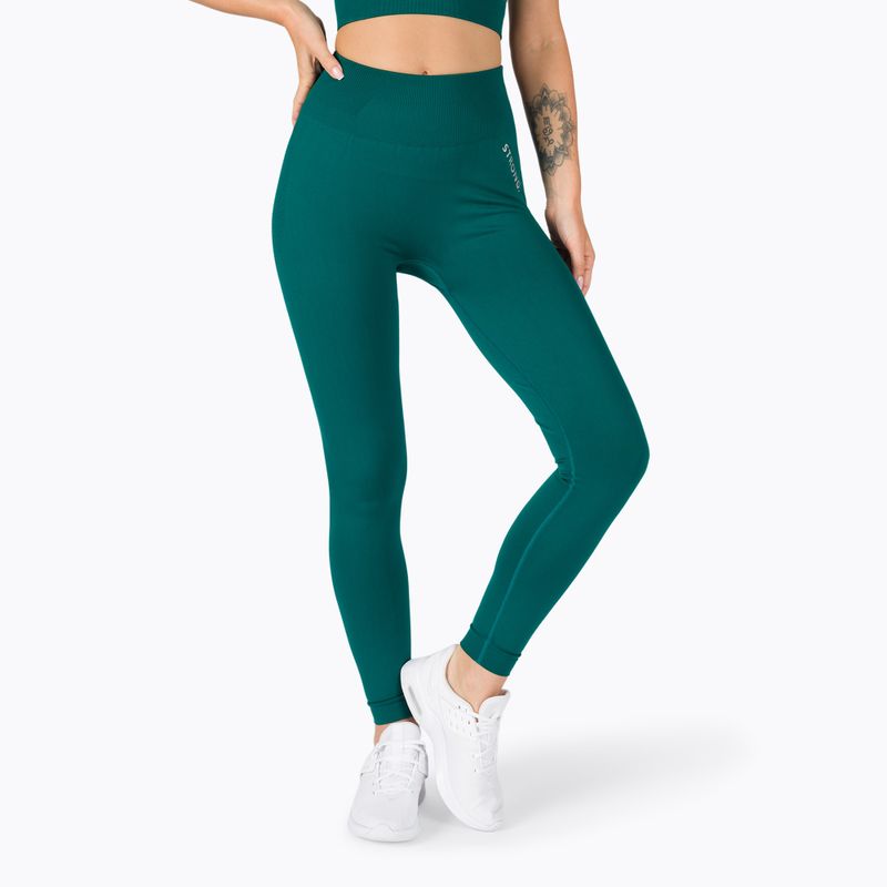 Legginsy treningowe damskie STRONG POINT Shape & Comfort Push Up perfect green