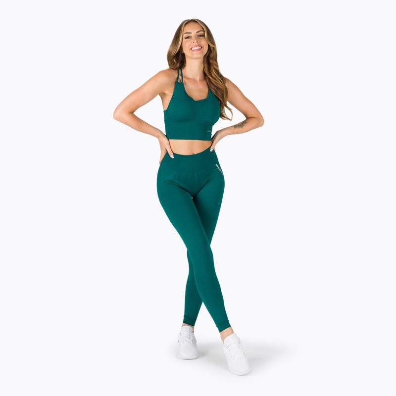 Legginsy treningowe damskie STRONG POINT Shape & Comfort Push Up perfect green 2