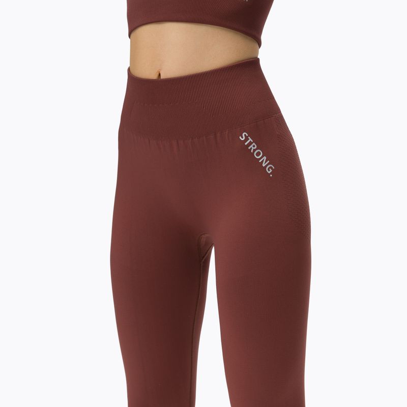 Legginsy treningowe damskie STRONG POINT Shape & Comfort Push Up hot chocolate 4