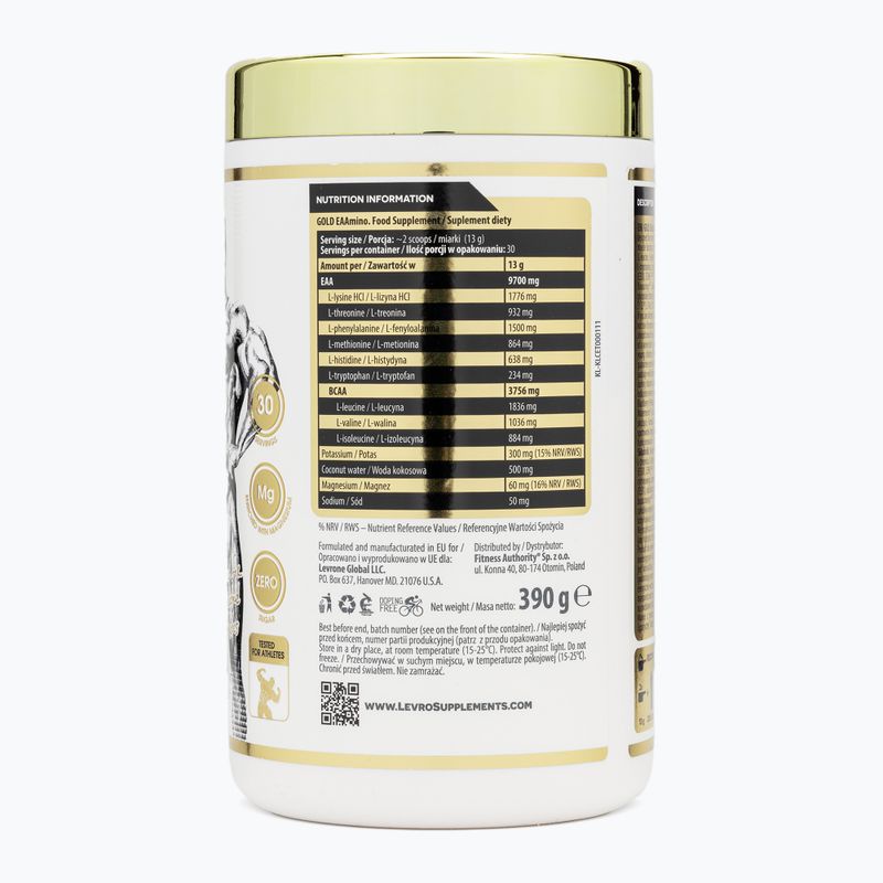 Aminokwasy Fitness Authority Levrone Gold EAAmino 390 g fruit massage 2