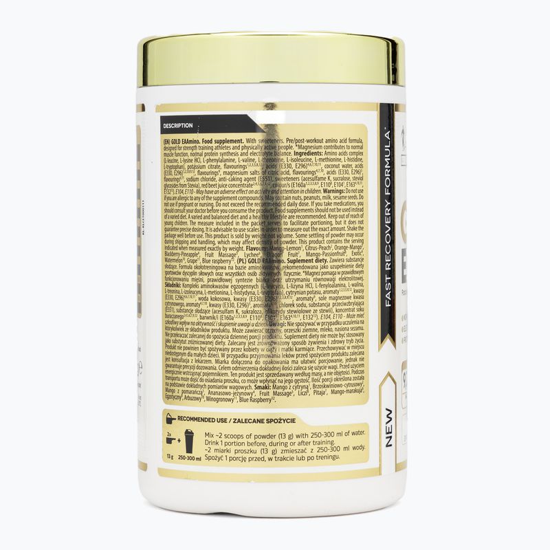 Aminokwasy Fitness Authority Levrone Gold EAAmino 390 g fruit massage 3