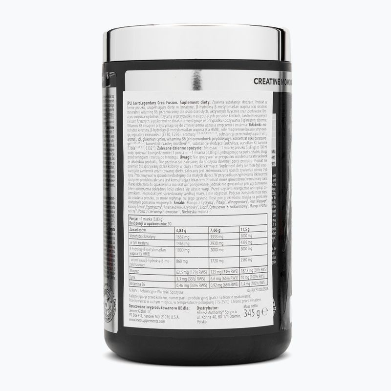 Kreatyna  Fitness Authority Levrone Levrole Crea 345 g dragon fruit 2