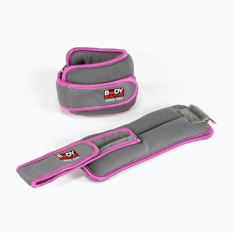 Obciążniki na nadgarstki Body Sculpture Bb 2700Uepk 2 x 0,5 kg grey/pink