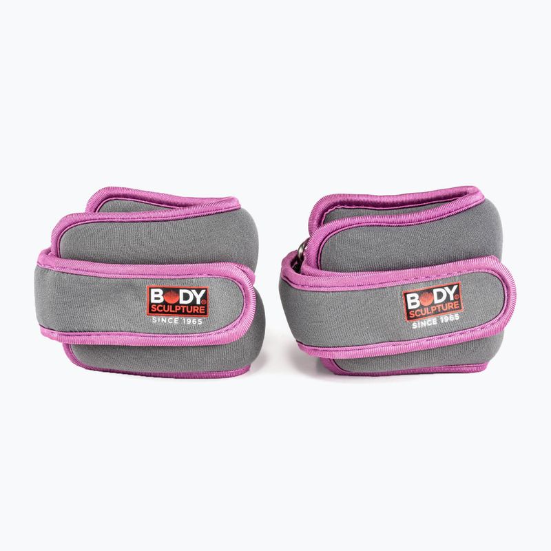 Obciążniki na nadgarstki Body Sculpture Bb 2700Uepk 2 x 0,5 kg grey/pink 2