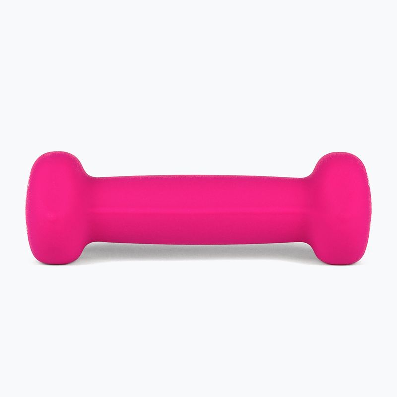 Hantel ogumowany Body Sculpture BW 513 z PVC 1 kg pink 2