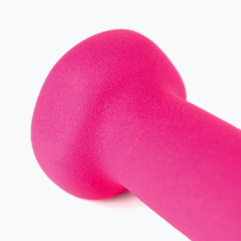 Hantel ogumowany Body Sculpture BW 513 z PVC 1 kg pink 6
