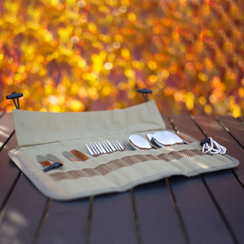 Zestaw sztućców OFFLANDER Camping Cutlery Set with Case green 9
