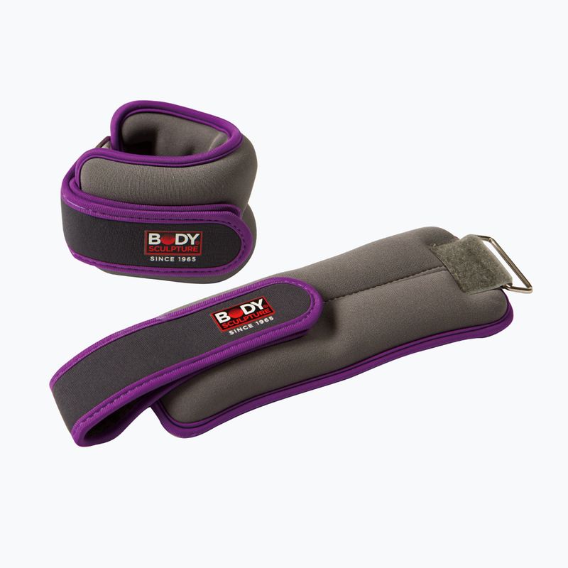 Obciążniki na nadgarstki Body Sculpture Bb 2700U 2 x 0,5 kg grey/purple