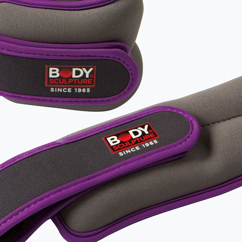 Obciążniki na nadgarstki Body Sculpture Bb 2700U 2 x 0,5 kg grey/purple 3