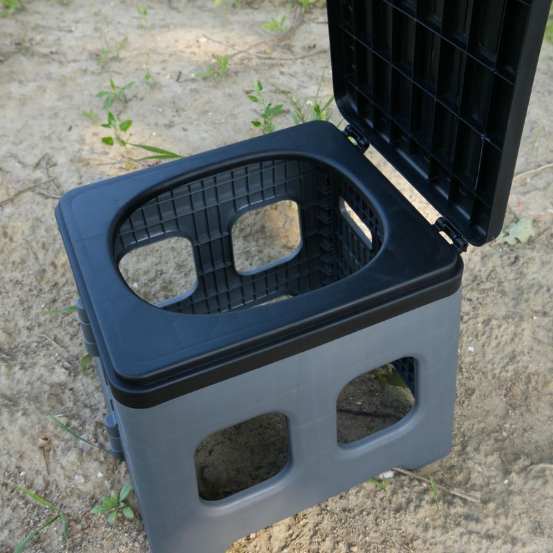 Toaleta turystyczna OFFLANDER Portable Folding Camping Toilet black 3