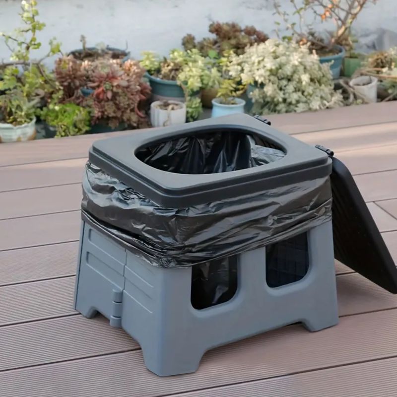 Toaleta turystyczna OFFLANDER Portable Folding Camping Toilet black 5