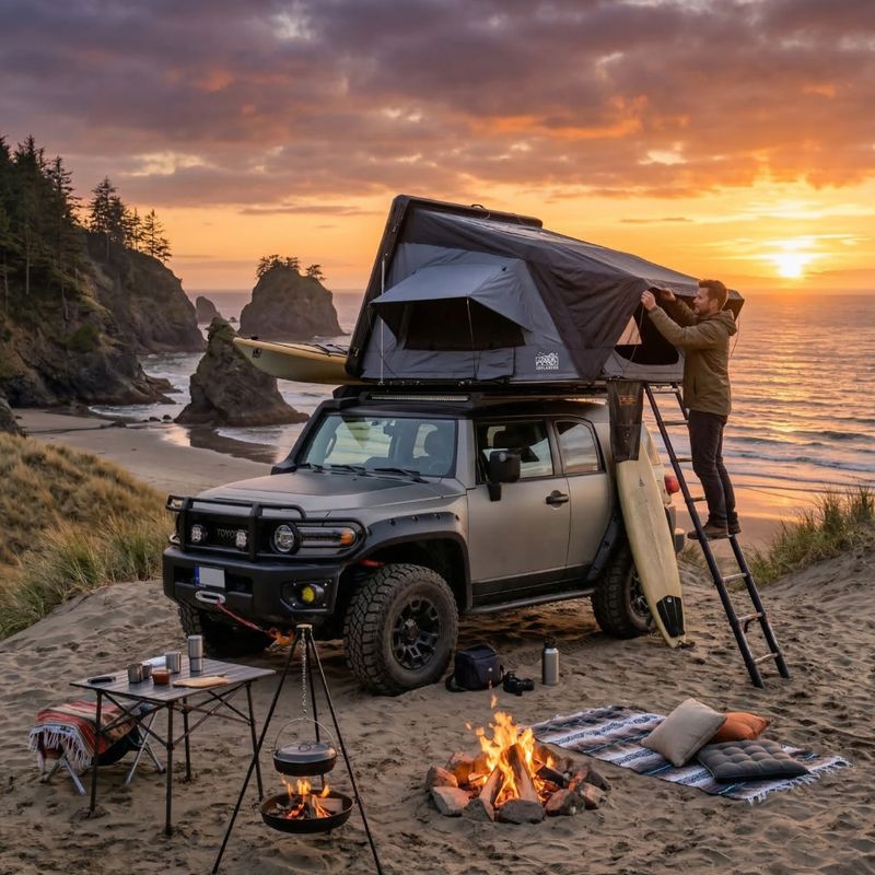 Namiot dachowy 2-osobowy OFFLANDER Fold Y 150 black 9