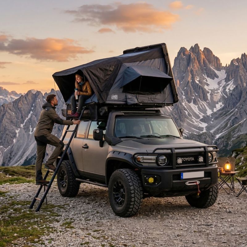 Namiot dachowy 2-osobowy OFFLANDER Fold Y 150 black 10