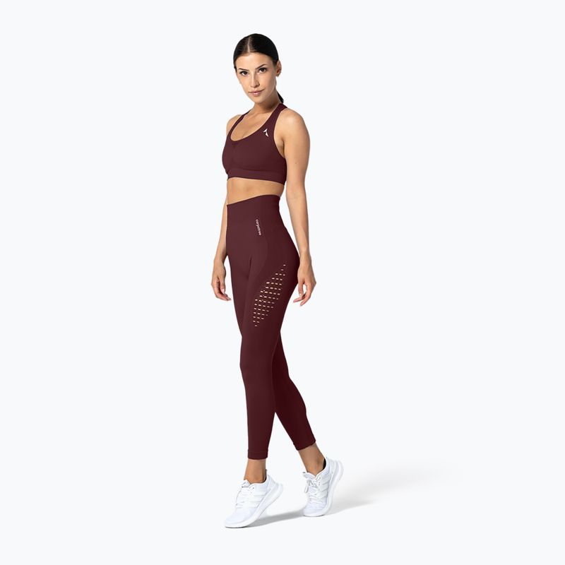 Legginsy damskie Carpatree Phase Seamless burgundy 4