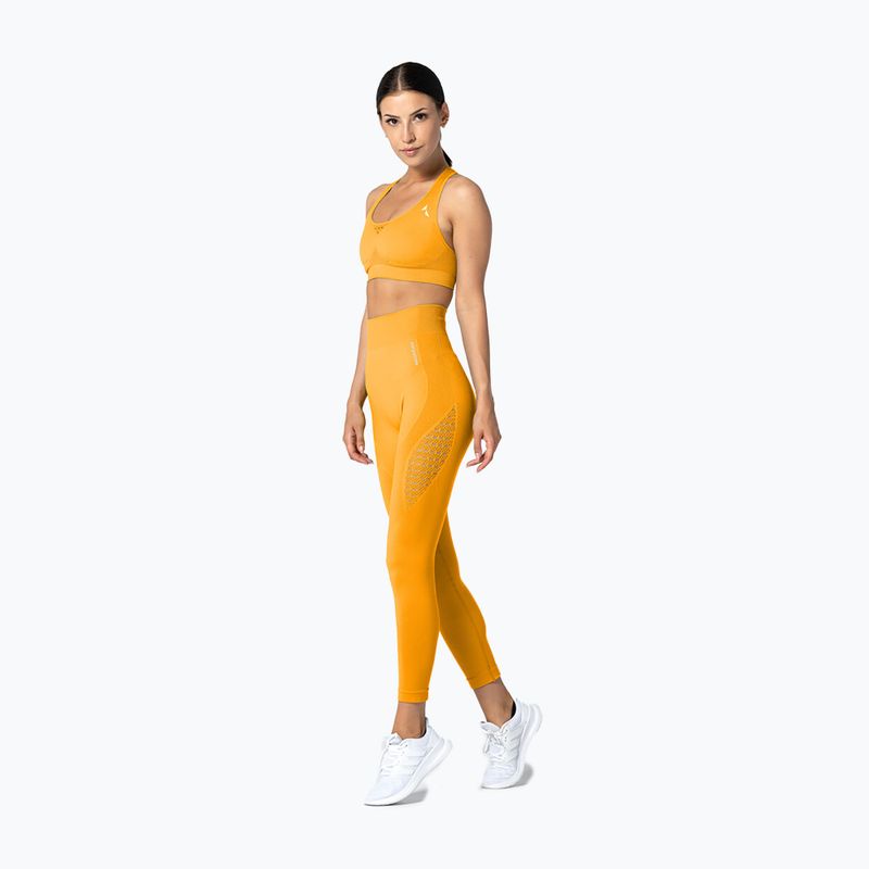 Legginsy damskie Carpatree Phase Seamless golden yellow 3