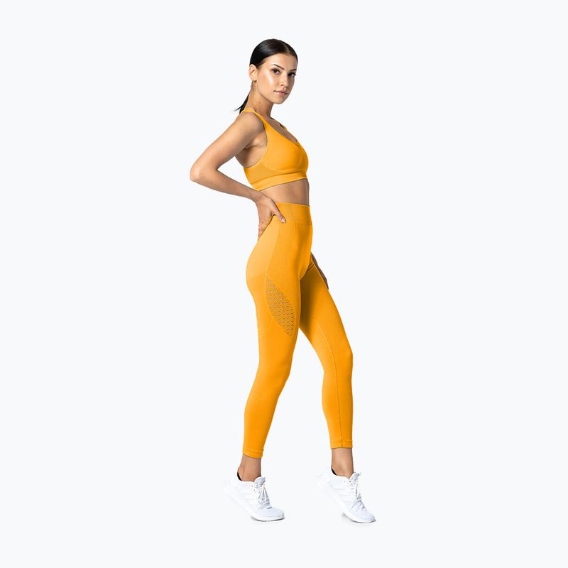 Legginsy damskie Carpatree Phase Seamless golden yellow 4