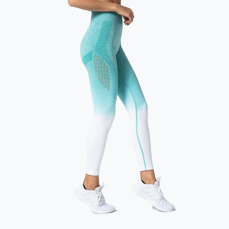 Legginsy damskie Carpatree Phase Seamless turquoise/white ombre 2