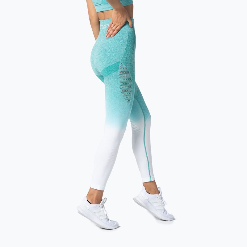 Legginsy damskie Carpatree Phase Seamless turquoise/white ombre 3