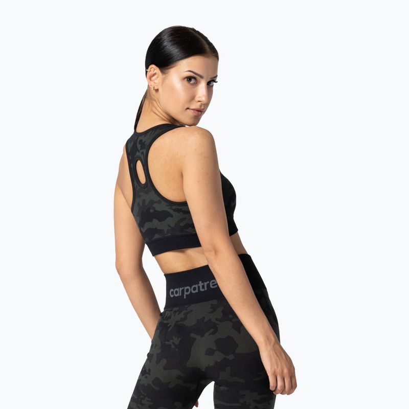 Biustonosz treningowy Carpatree Camo Seamless green 2