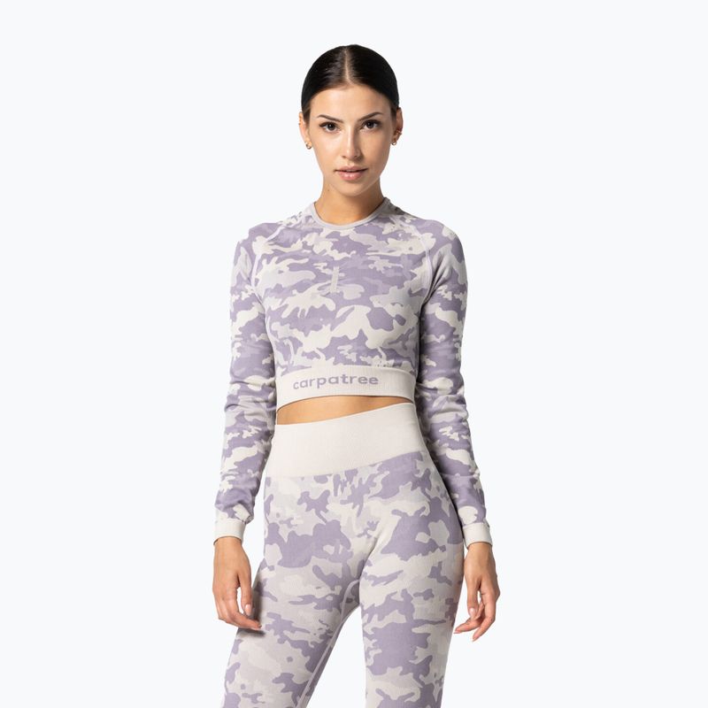 Top treningowy damski Carpatree Camo Seamless purple