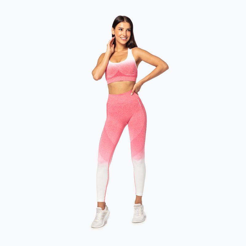 Legginsy damskie Carpatree Phase Seamless pink/white ombre 2