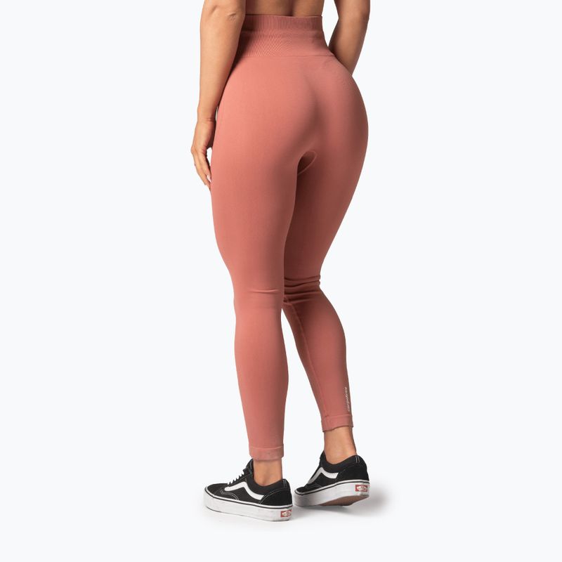Legginsy treningowe damskie Carpatree Arcade Seamless pink/canyon rose 2
