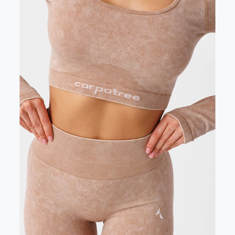 Longsleeve treningowy damski Carpatree Yasmine Seamless beige stone wash 4