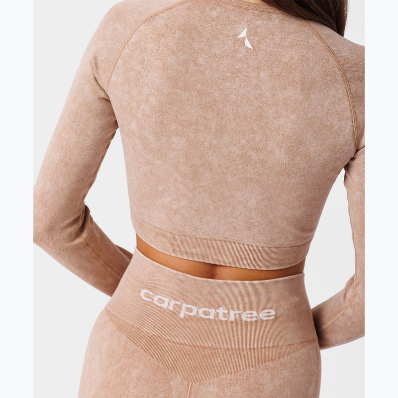 Longsleeve treningowy damski Carpatree Yasmine Seamless beige stone wash 5