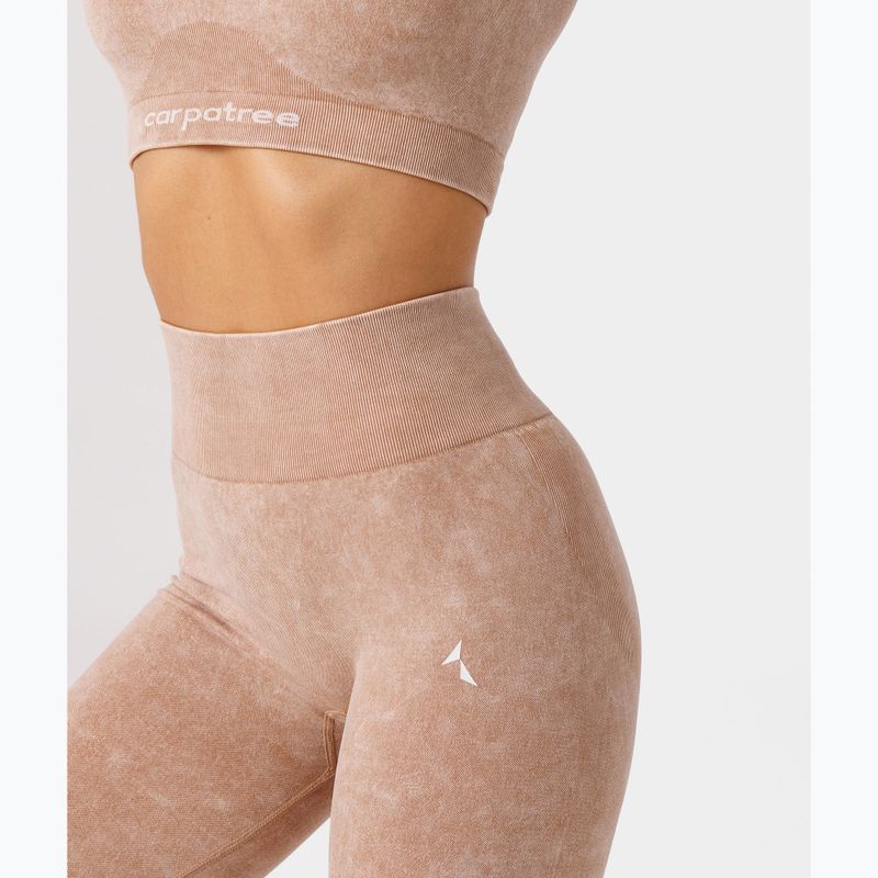 Legginsy treningowe damskie Carpatree Yasmine Seamless beige stone wash 5