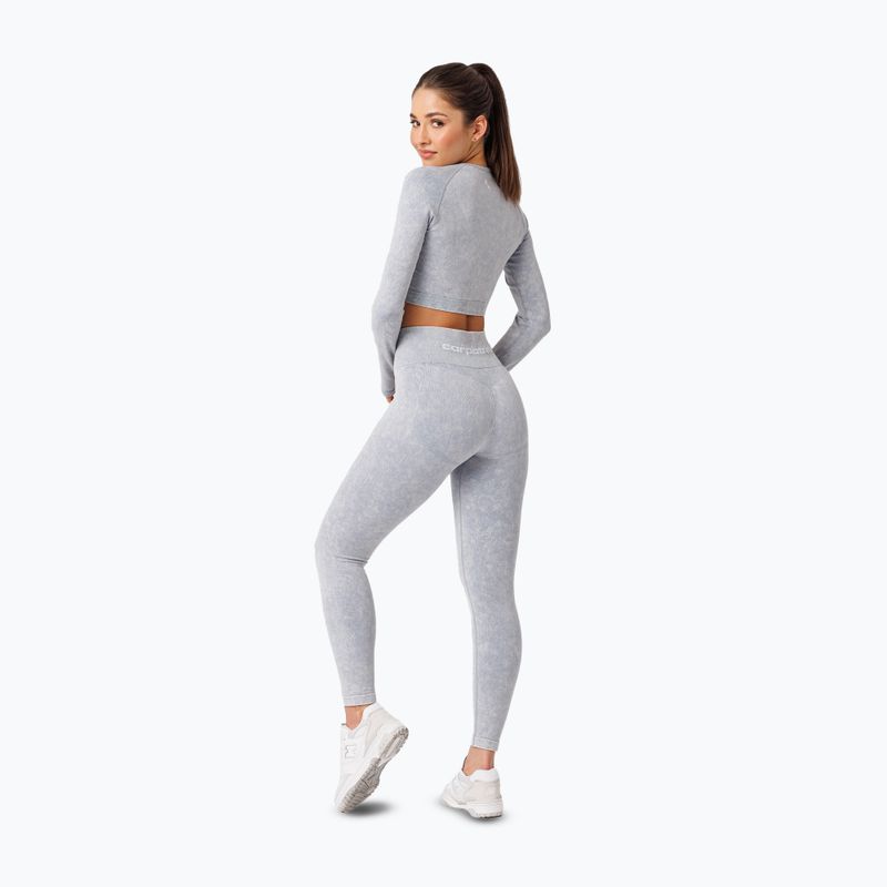 Longsleeve treningowy damski Carpatree Yasmine Seamless blue stone wash 3