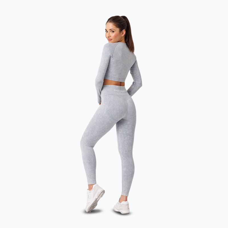Legginsy treningowe damskie Carpatree Yasmine Seamless blue stone wash 4