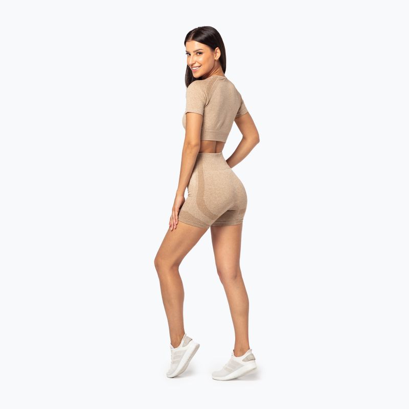 Top treningowy damski Carpatree Vibe Seamless beige melange 3
