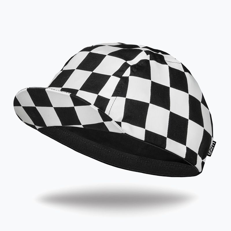 Czapka z daszkiem rowerowa Luxa Squares black/white 7