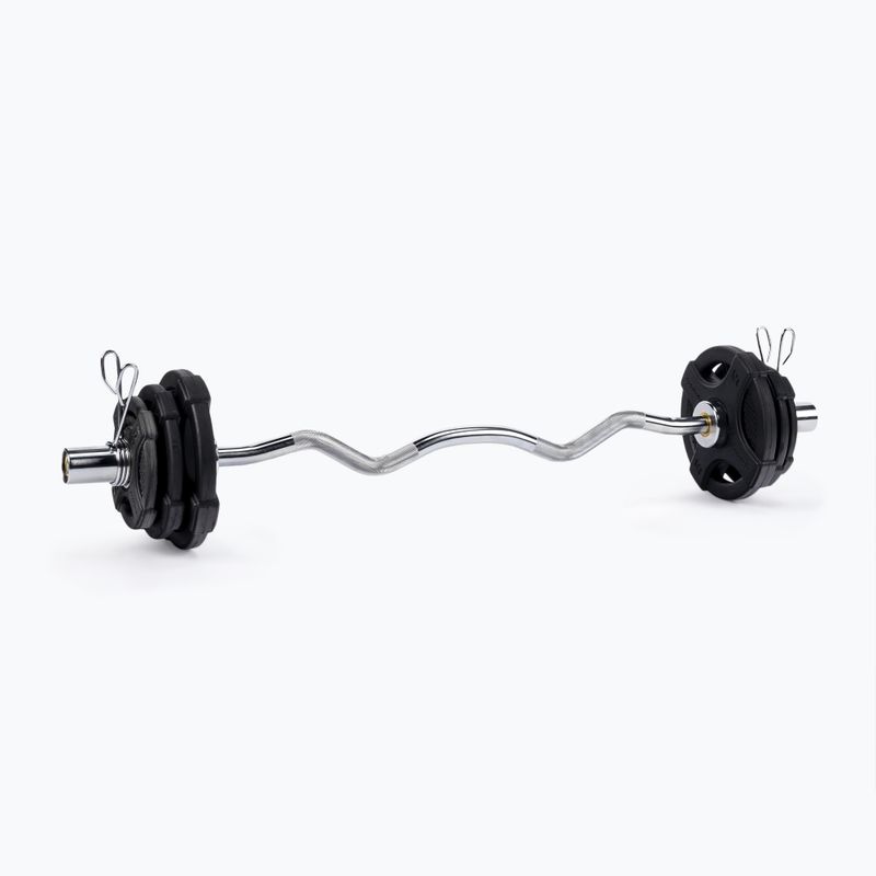 Zestaw do ćwiczeń Gipara Iron Pump Set 27.5 kg gryf łamany
