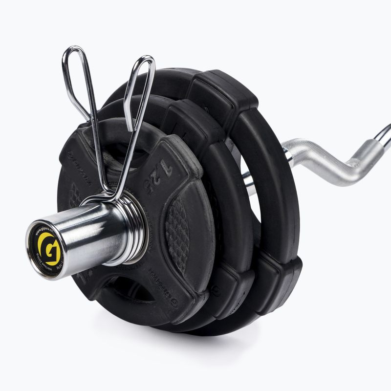 Zestaw do ćwiczeń Gipara Iron Pump Set 27.5 kg gryf łamany 2