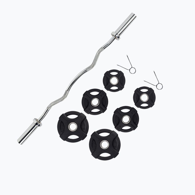 Zestaw do ćwiczeń Gipara Iron Pump Set 27.5 kg gryf łamany 4