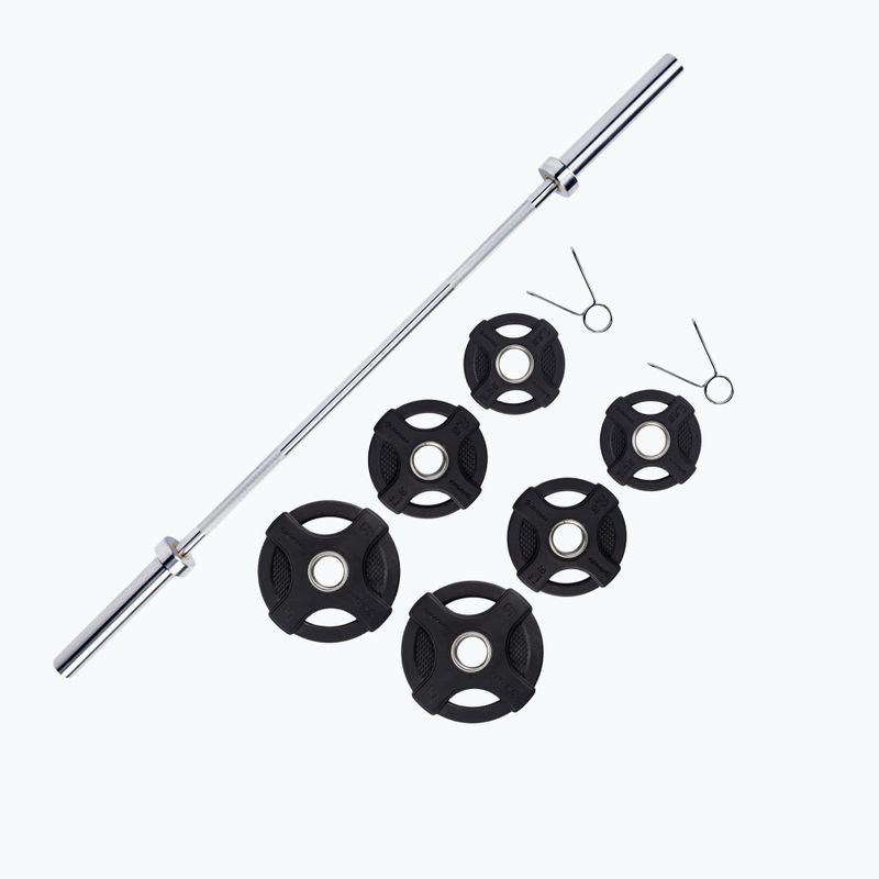 Zestaw do ćwiczeń Gipara Iron Pump Set 29.5 kg gryf prosty 4