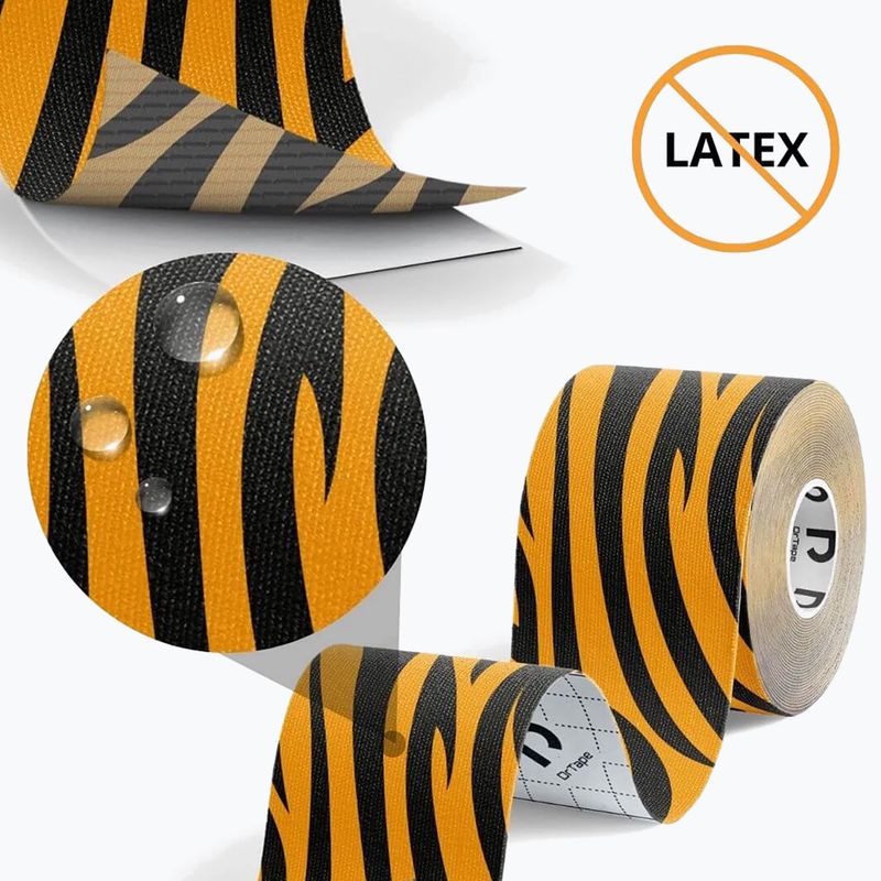 Taśma do kinesiotapingu DrTape Kinesiology Tape tiger 3