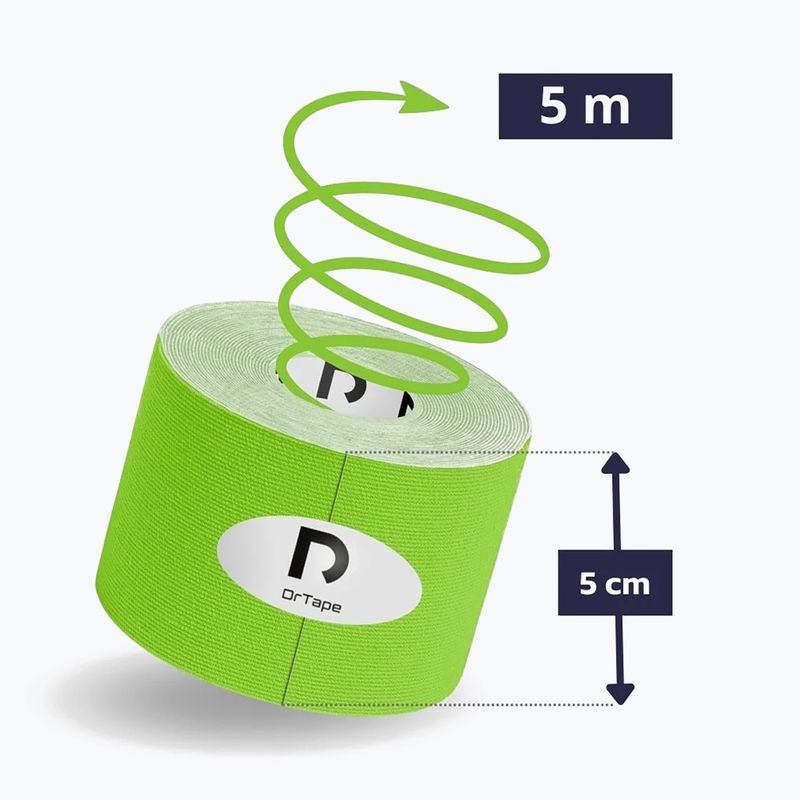 Taśma do kinesiotapingu DrTape Kinesiology Tape zielony 2