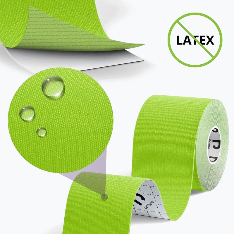 Taśma do kinesiotapingu DrTape Kinesiology Tape zielony 3