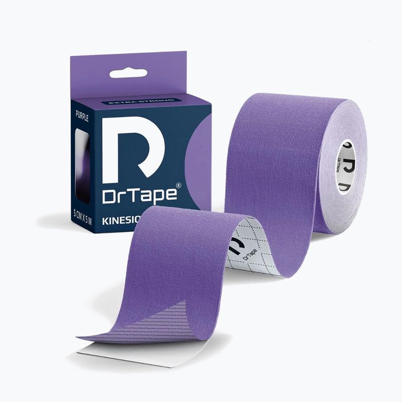 Taśma do kinesiotapingu DrTape Kinesiology Tape fioletowy