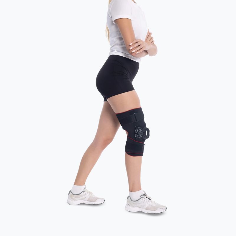 Stabilizator stawu kolanowego MSupport Red czarny 3