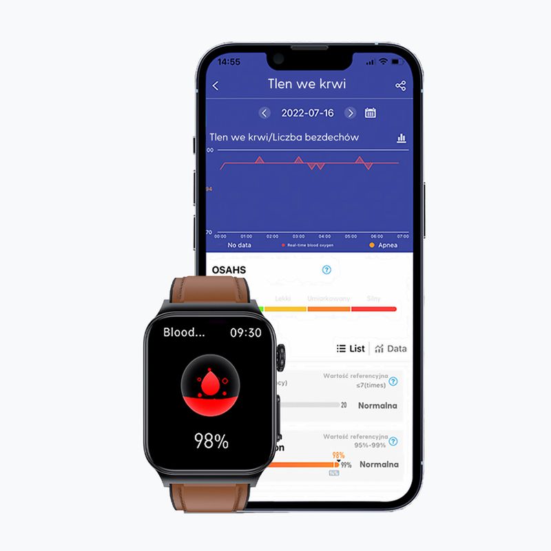 Zegarek Watchmark Cardio One brązowy 7