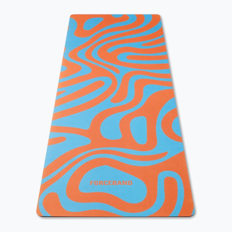 Mata do jogi/fitness FORCEBAND Abstract Orange 4 mm orange/blue 2