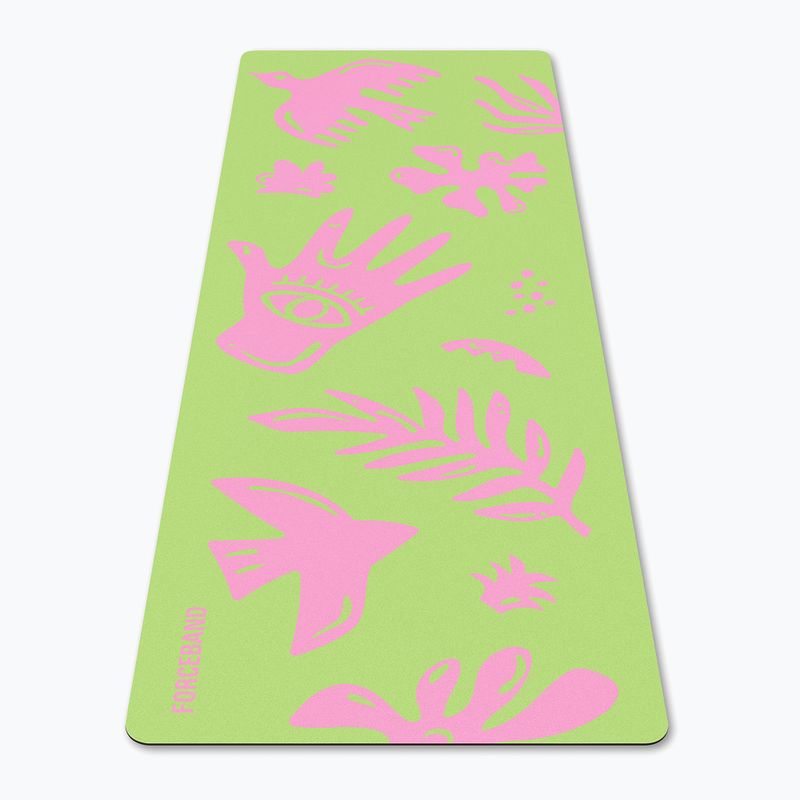 Mata do jogi/fitness FORCEBAND Energy Pistachio 4 mm pistachio/pink 2