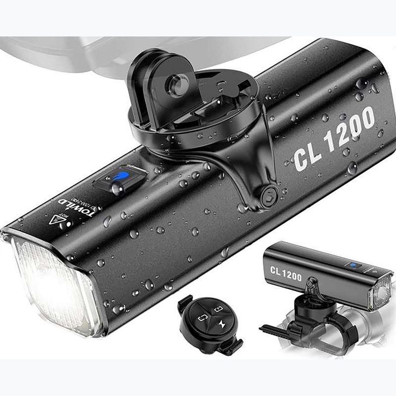 Zestaw lampek rowerowych Towild CL1200 + TL03 black 2