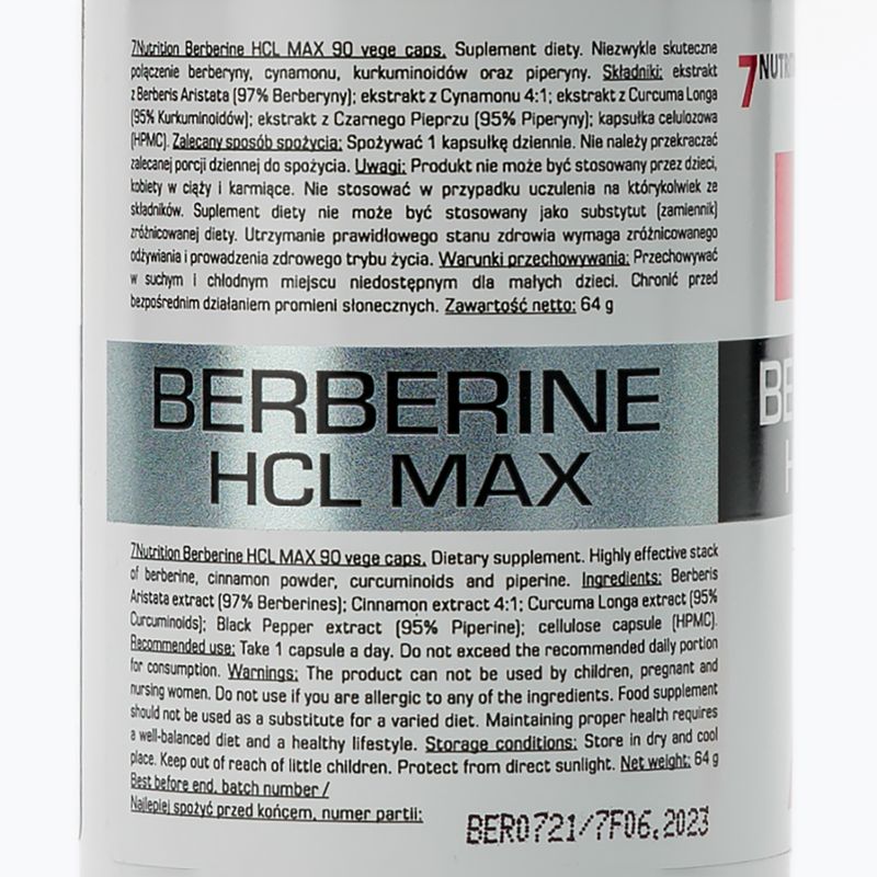 Berberyna 7Nutrition HCL MAX 90 kapsułek 2